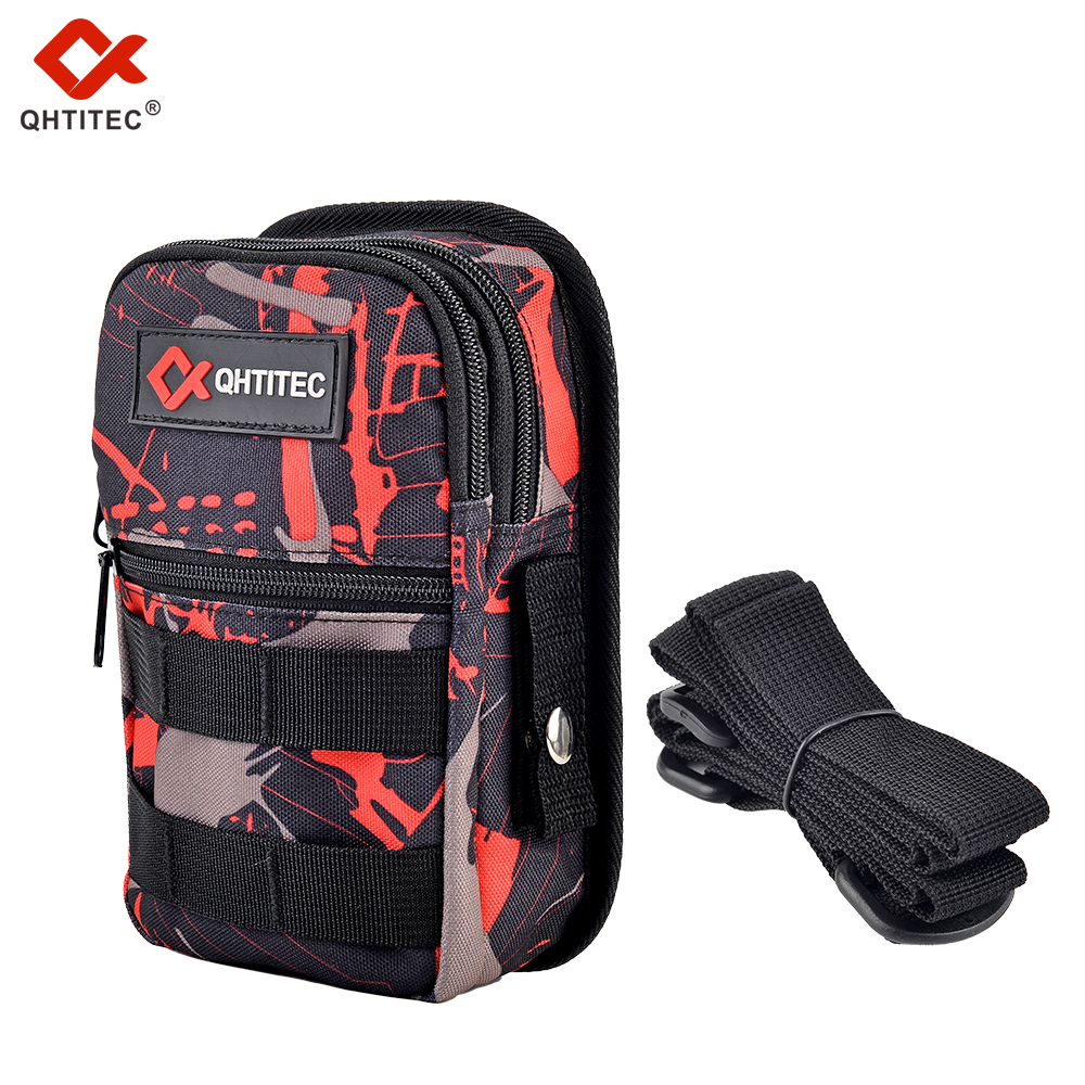 Multi-function Oxford canvas waist bag, black and red camouflage bag      6974865219591